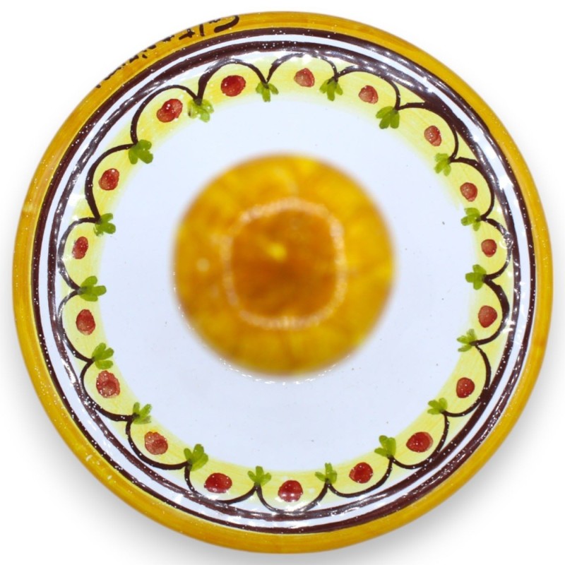 Caltagirone ceramic kitchen roll holder, h 32 and Ø approx. 15 cm. with 2 Decor Options - 