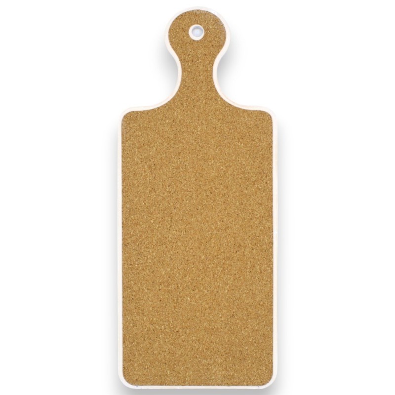 Tabla de cortar de cerámica con capa de corcho antideslizante, h 29 x l 12 cm aprox. (1 pieza) con 3 opciones de decorac