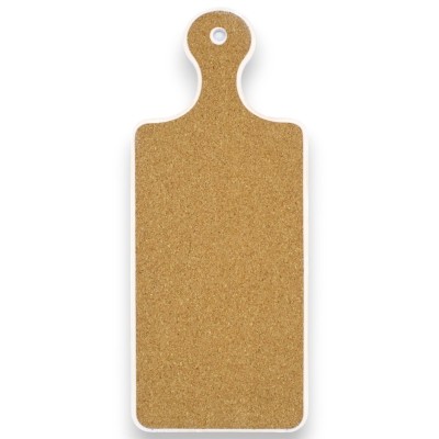 Tabla de cortar de cerámica con capa de corcho antideslizante, h 29 x l 12 cm aprox. (1 pieza) con 3 opciones de decorac