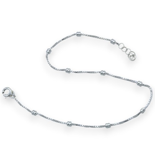 Handgjord 925 Silver Anklet, ca 25 cm lång. - 