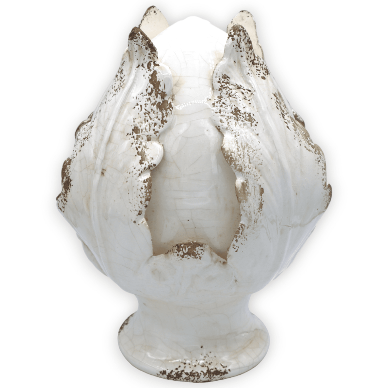 Pumo en cerámica fina con efecto quemado y craquelado, Varias Opciones - h 20 cm aprox. (1 PC) - 