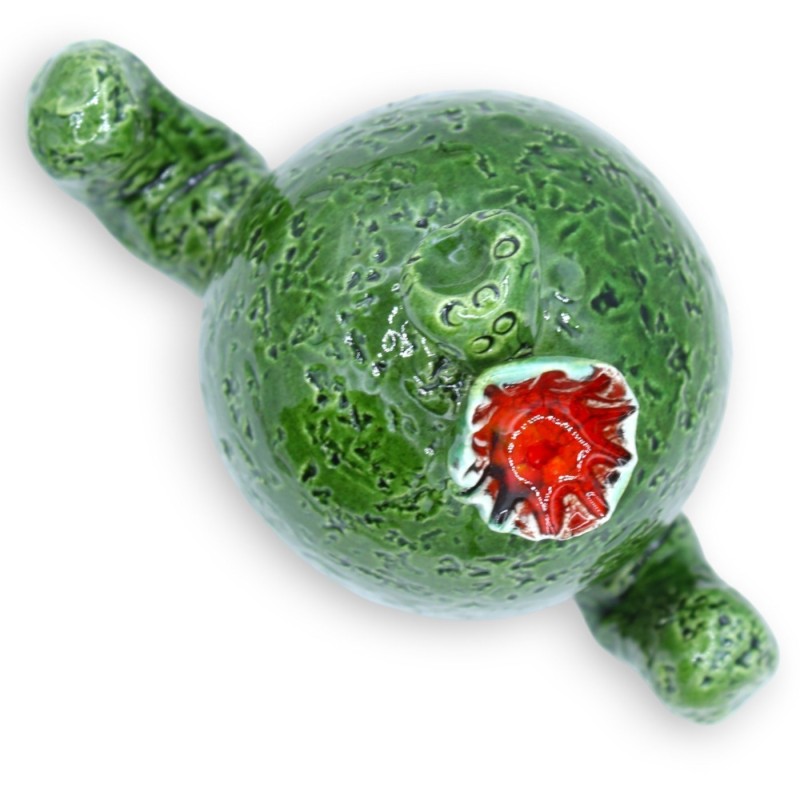 Cactus plant in fine ceramic, approx. 15 cm high. with flower - 