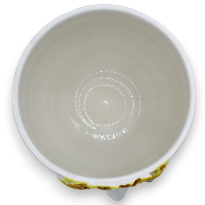Cachepot Faccina, Vaso per piante o porta cialde / capsule, in pregiata ceramica, Ø 16 cm ca. opzione uomo o donna (1Uni