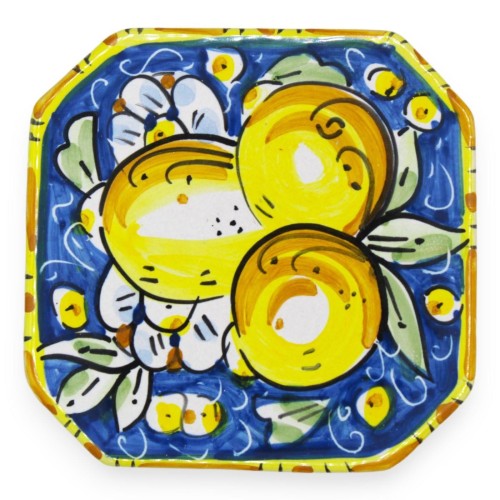 Salvamanteles de cerámica Caltagirone - L 12 x 12 cm aprox. (1pc) con dos opciones de color -  2