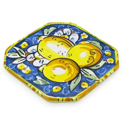 Untersetzer aus Caltagirone-Keramik – L ca. 12 x 12 cm. (1 Stück) mit zwei Farboptionen - 