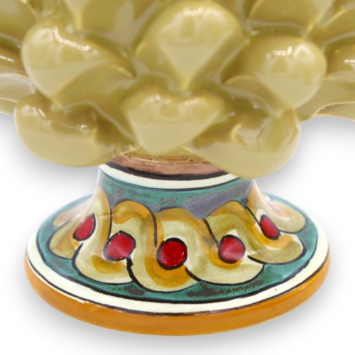 Caltagirone Szyszka sycylijska, wys. 15 cm Kolor taupe z dekorowaną łodygą - Losowa dekoracja łodygi (1 szt.) -  2