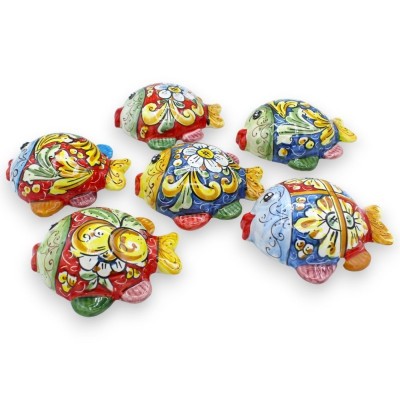 Rozdymka ceramiczna Caltagirone, wys. ok. 14 x 14 cm. (1 szt.) losowa dekoracja i kolor - 