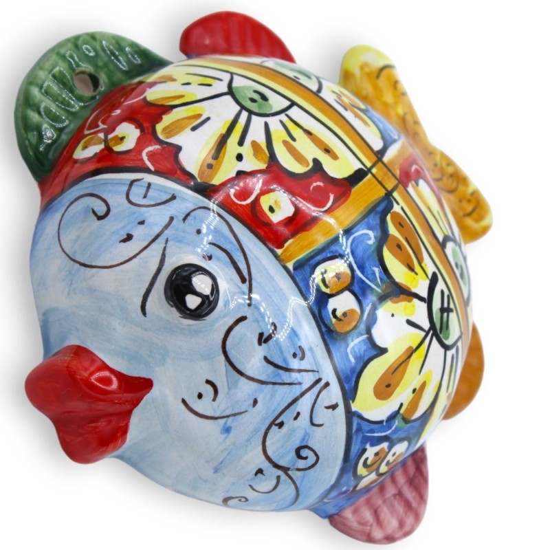 Rozdymka ceramiczna Caltagirone, wys. ok. 14 x 14 cm. (1 szt.) losowa dekoracja i kolor - 
