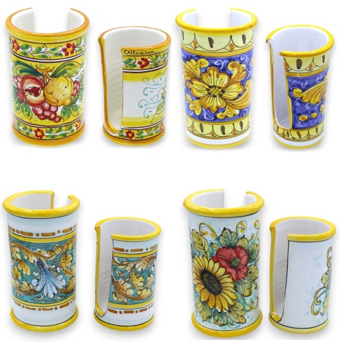 Portavasos para agua o café (1ud) Cerámica Caltagirone, 4 opciones de decoración y 2 opciones de tamaño Pt.2 - 