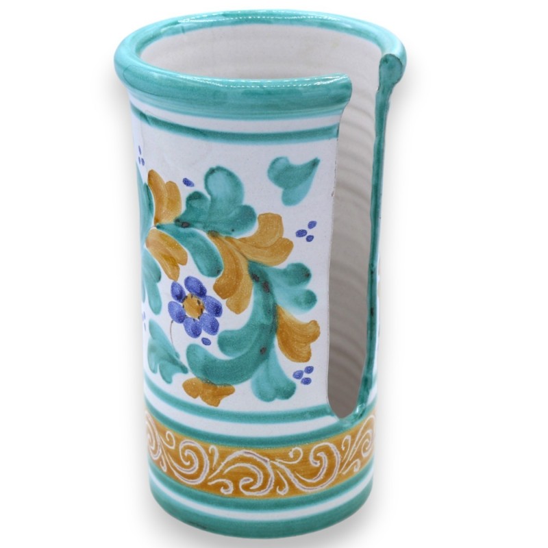 Porta-copo para água e café em cerâmica siciliana, 2 opções de decoração e 2 opções de tamanho (1 unidade) - 
