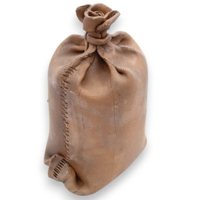 Hucha en forma de saco, de fina cerámica siciliana, h 20 x 14 cm aprox. - 