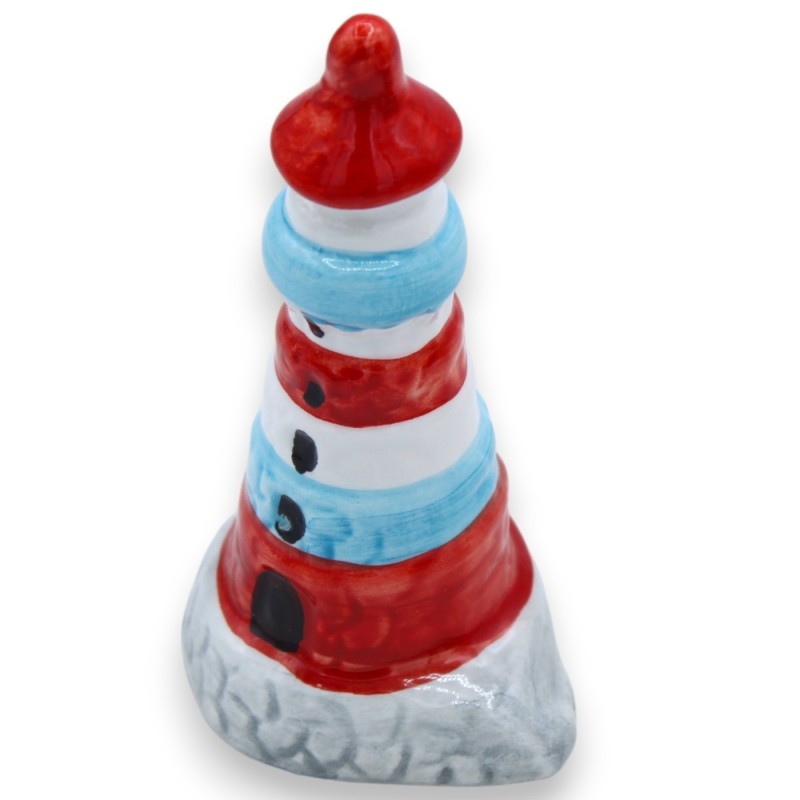 Vuurtoren van fijn Siciliaans keramiek - met twee maten en decoratie-opties / willekeurige kleur (1pc) - 