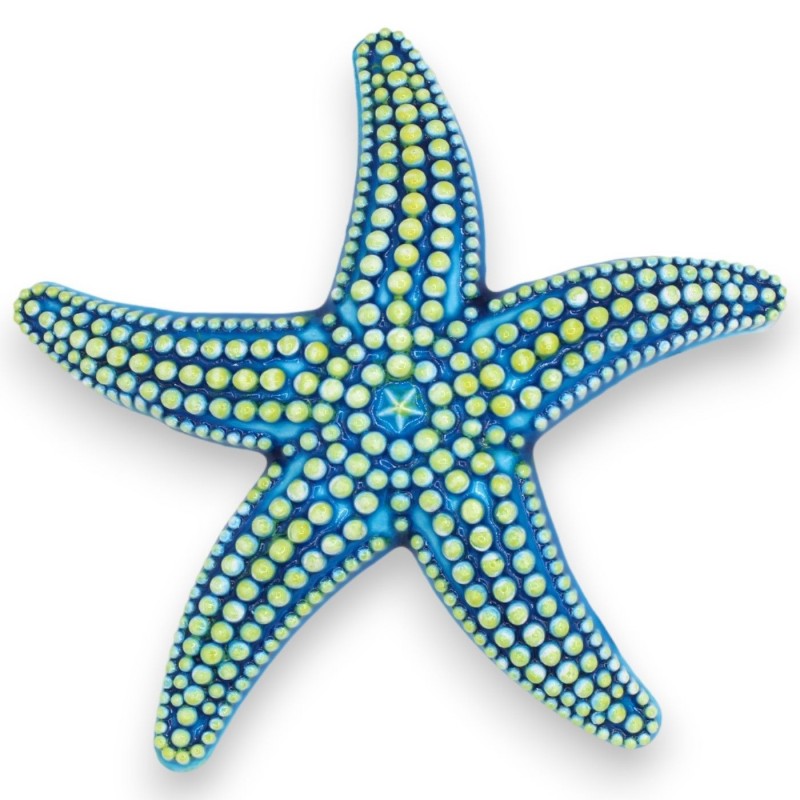 Starfish with reliefs, in Sicilian ceramic, three size options and two color options (1pc) - 