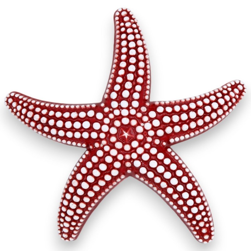 Starfish with reliefs, in Sicilian ceramic, three size options and two color options (1pc) - 