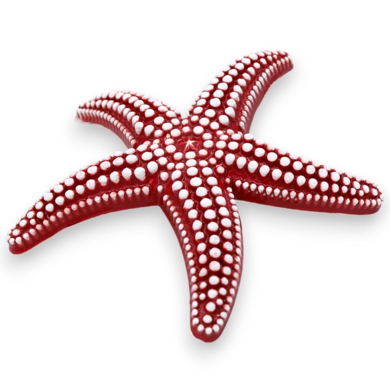 Starfish with reliefs, in Sicilian ceramic, three size options and two color options (1pc) - 