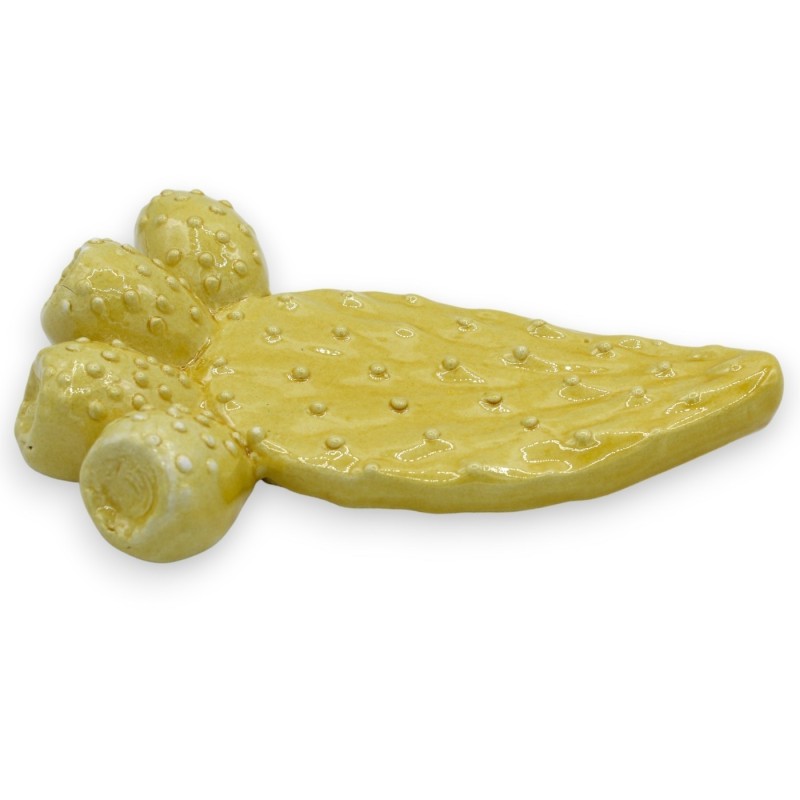 Pala de pared de cerámica siciliana de tuna, h 20 cm x 13 cm aprox. (1ud) En varios colores - 