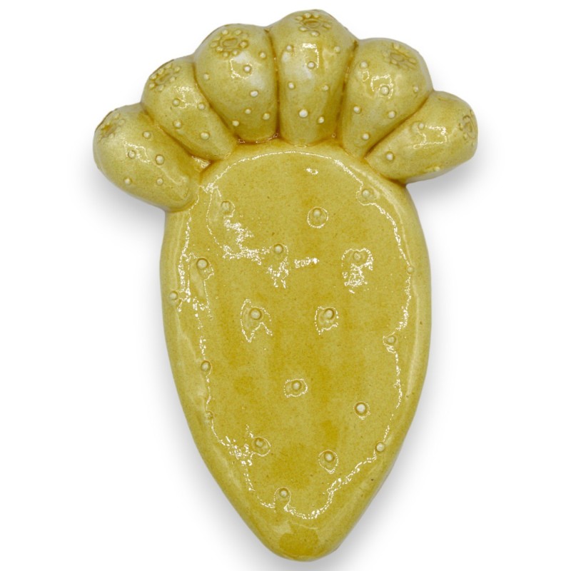 Sicilian ceramic wall prickly pear shovel, h 16 cm x 12 cm approx. (1pc) With various colors - 