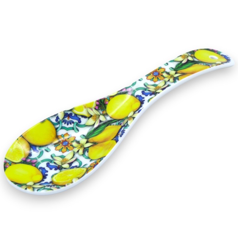 Lepelsteun van keramiek, L ca. 23 cm. (1 st) citroendecoratie - 