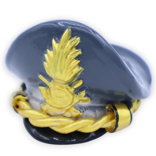 Police cap hat in fine ceramic, W 9 and H 7 cm approx. (1pc) various decorations -  2