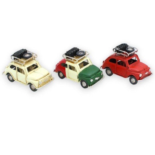 Cinquecento handbemaltes Metallfahrzeug – L 10 und H 6 (1 Stück), verschiedene Farben - 
