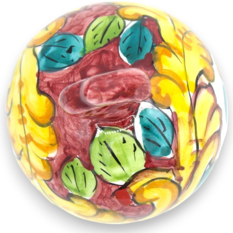 Staande of hangende bal in Siciliaans keramiek, h 13 en Ø ca. 10 cm (1 st), willekeurige decoratie en kleur - 