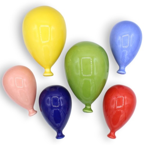 Wall balloon in fine Sicilian ceramic - various color options and sizes (1pc) - 