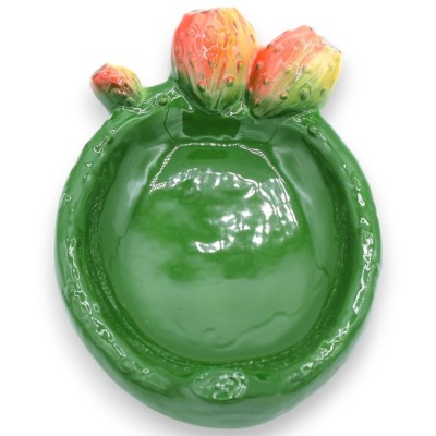 Zakleger - Siciliaanse keramische cactusvijgschepkom, ongeveer L 25 cm x 16 cm. - 