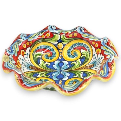 Ozdoba ceramiczna Caltagirone z dwiema opcjami rozmiaru (1 szt.) wielobarwna dekoracja barokowa MD2 - 