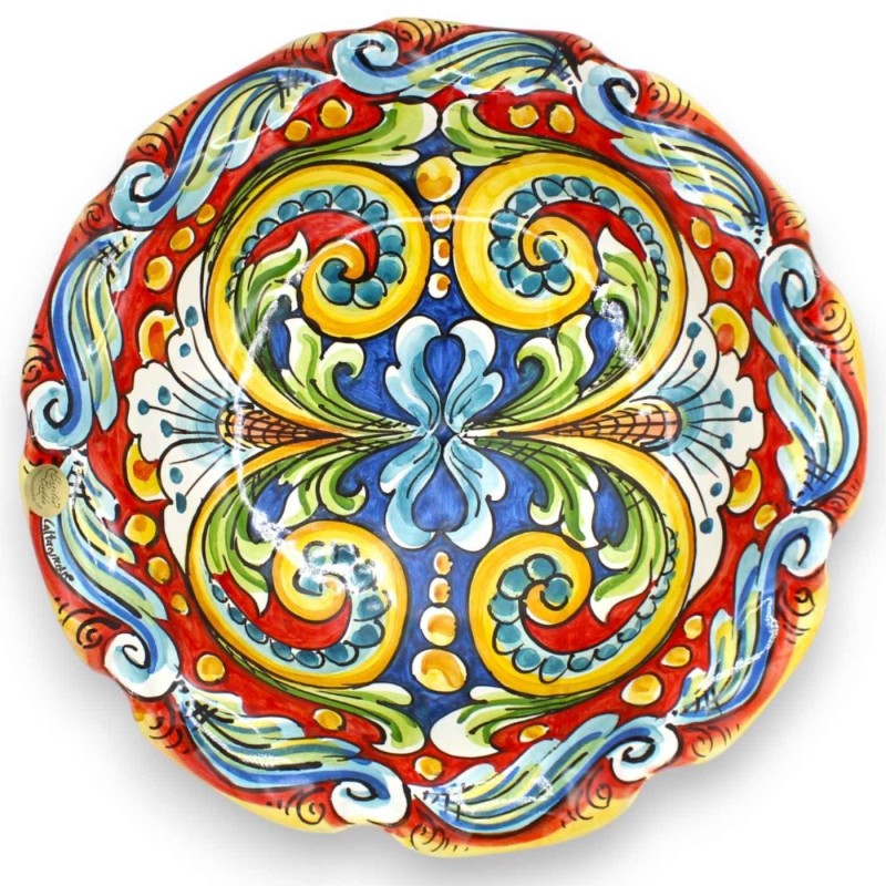 Ozdoba ceramiczna Caltagirone z dwiema opcjami rozmiaru (1 szt.) wielobarwna dekoracja barokowa MD2 - 
