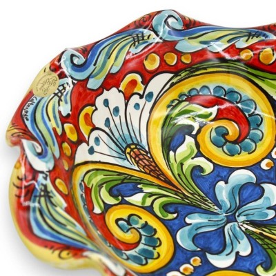 Ozdoba ceramiczna Caltagirone z dwiema opcjami rozmiaru (1 szt.) wielobarwna dekoracja barokowa MD2 - 