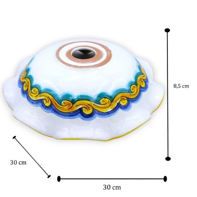 Caltagirone keramische kroonluchterplaat, met verschillende maten (1 stuk) barok en geometrische decoratie - 