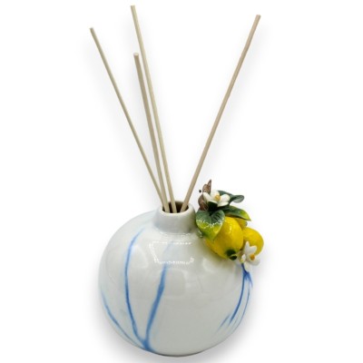 Diffusore Profumatore Porta Essenze in pregiata Ceramica, h 12 x L 12 Vari Decori (1Unità) - 