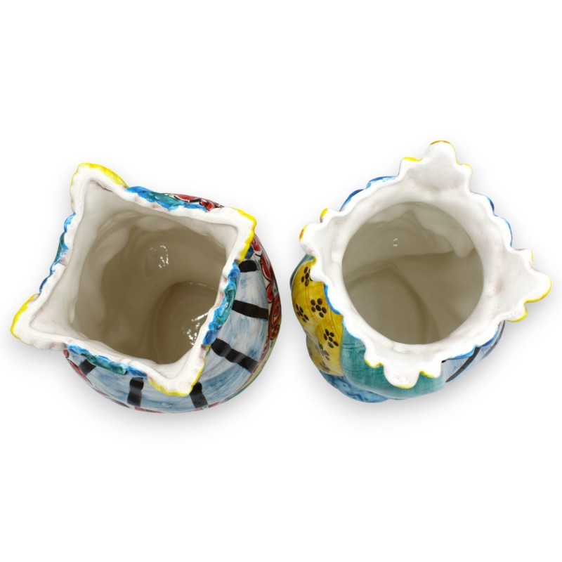 Głowy wrzosowisk sycylijskich Korona i turban (para) wys. ok. 25 cm Ceramika Caltagirone MD19 - 