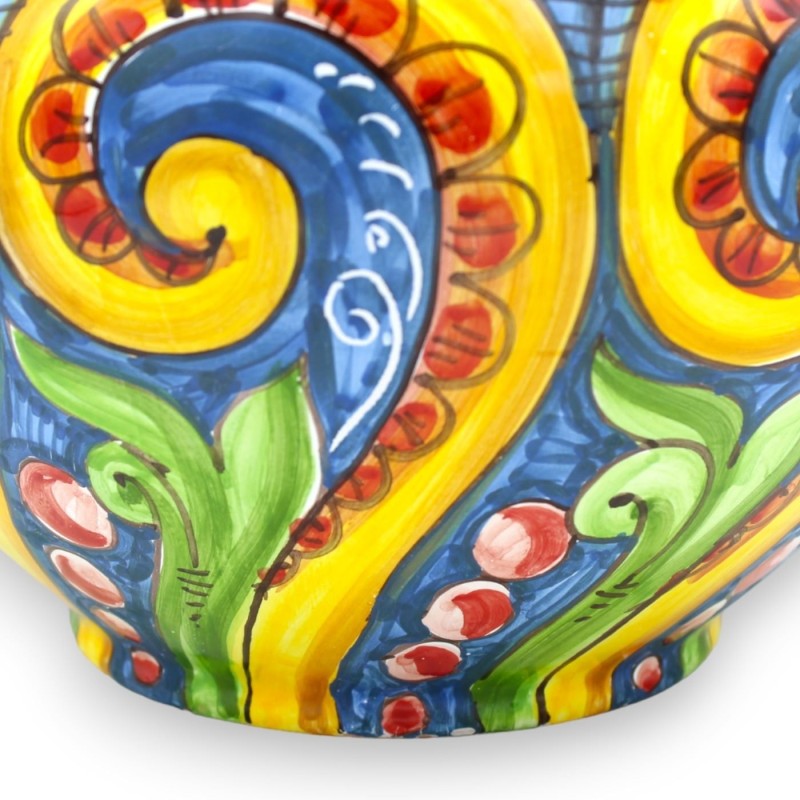 Cachepot Caltagirone Keramik-Pflanztopf, mit Größenoptionen (1 Stück), mehrfarbige Barockdekoration - 
