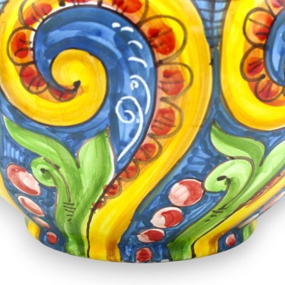 Cachepot Caltagirone Keramik-Pflanztopf, mit Größenoptionen (1 Stück), mehrfarbige Barockdekoration - 