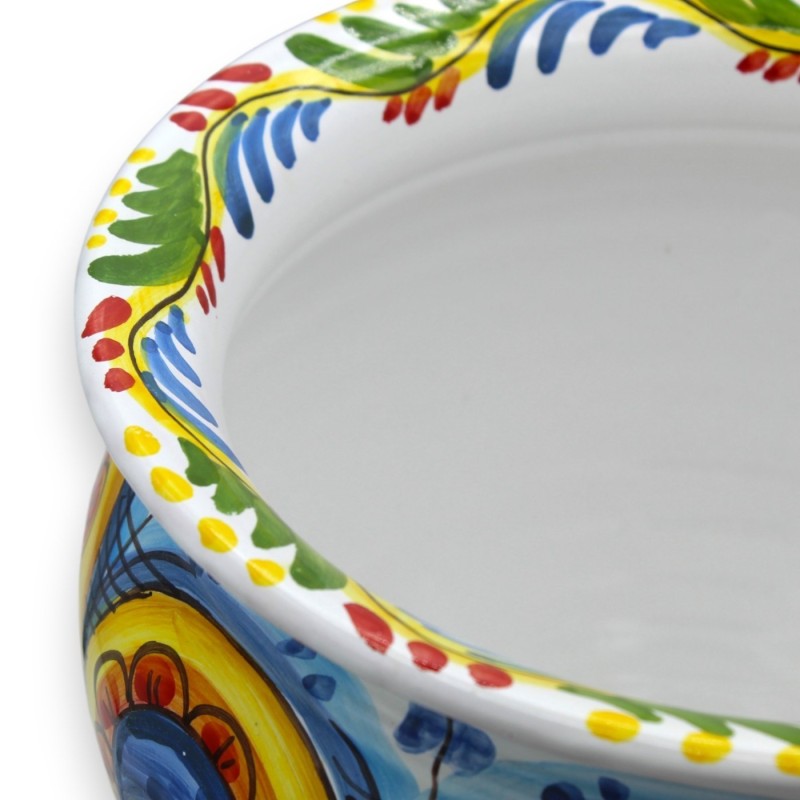 Cachepot Caltagirone Keramik-Pflanztopf, mit Größenoptionen (1 Stück), mehrfarbige Barockdekoration - 