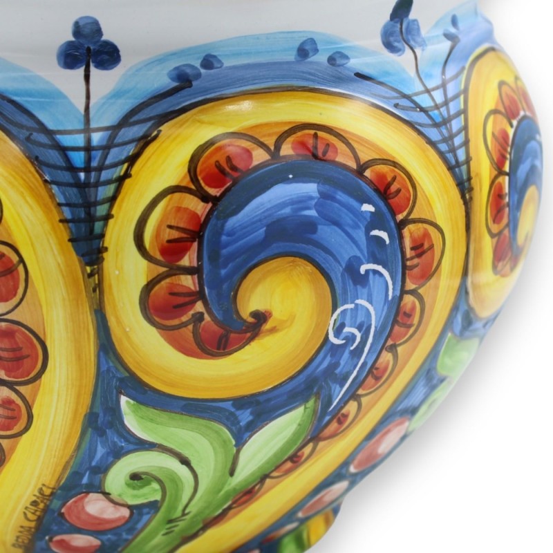 Cachepot Caltagirone Keramik-Pflanztopf, mit Größenoptionen (1 Stück), mehrfarbige Barockdekoration - 