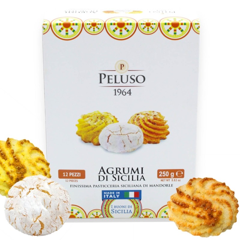 Artisanal Almond Pastries "Citrus Fruits of Sicily" - in Box, 250 g - 