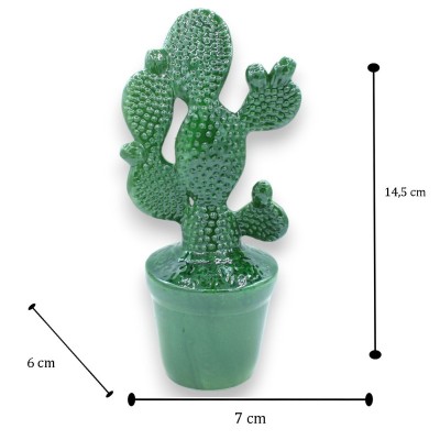 Plant vase with prickly pear blades, in fine ceramic, various color and size options (1 piece) single color - 