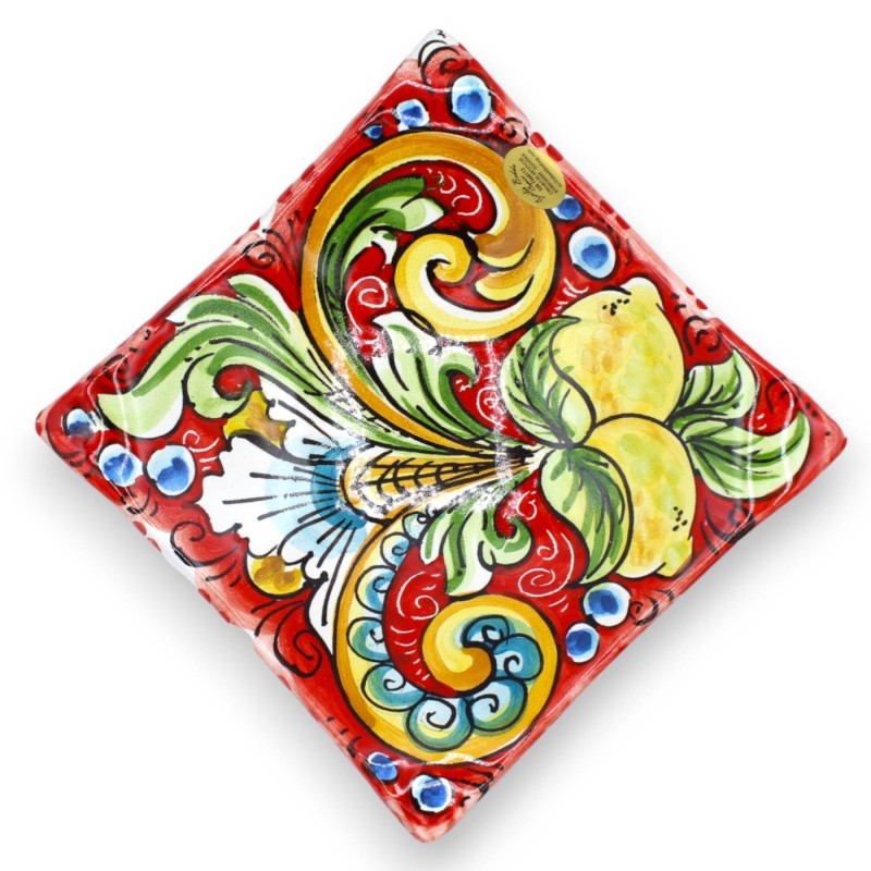 Vaciador de bolsillo de cerámica Caltagirone, en varias decoraciones y dos tamaños (1ud) - 