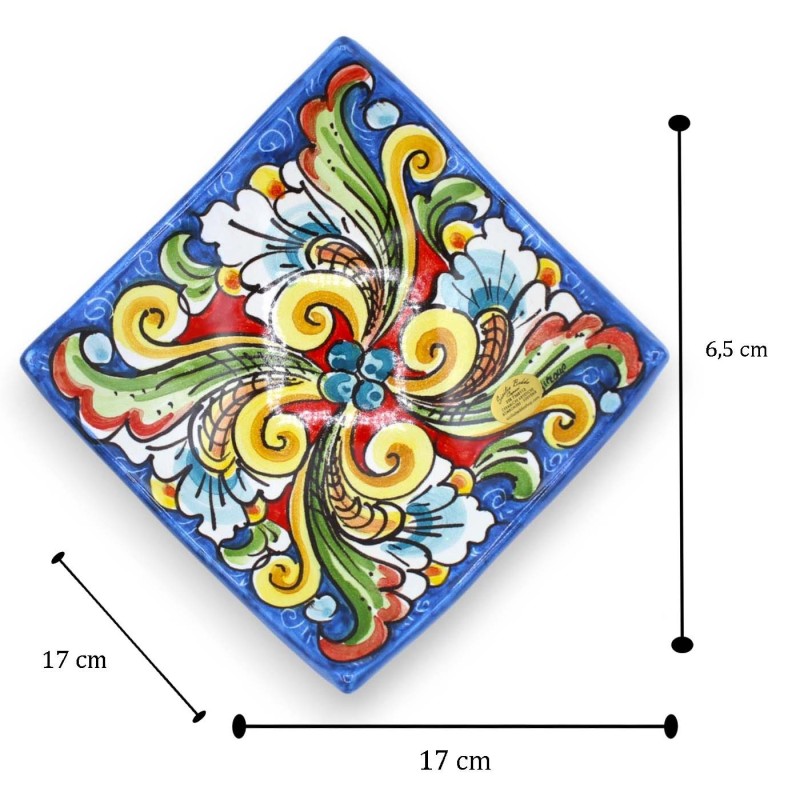 Vaciador de bolsillo de cerámica Caltagirone, en varias decoraciones y dos tamaños (1ud) - 