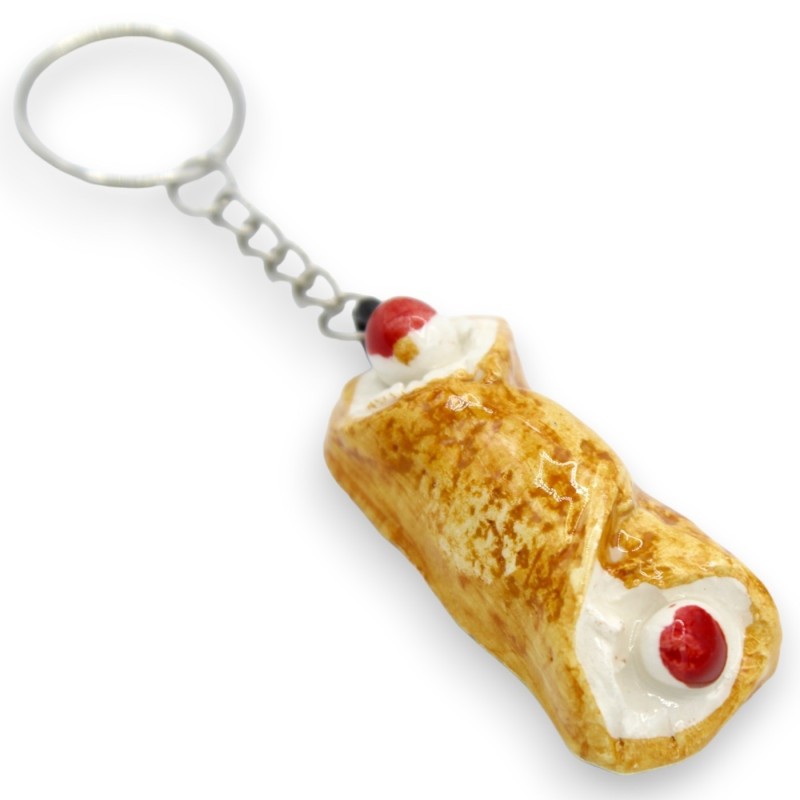 Keramieken sleutelhanger van Caltagirone, h ca. 10 cm. (1pc) 4 patroonopties - 