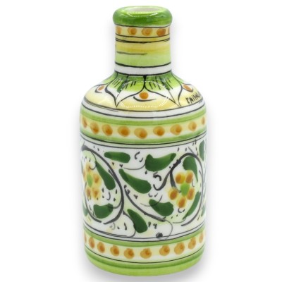 Caltagirone ceramic oil bottle, h 14 x Ø 7 cm approx. (1pc) decoration, colour and model random - 