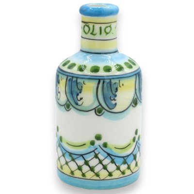 Caltagirone ceramic oil bottle, h 14 x Ø 7 cm approx. (1pc) decoration, colour and model random - 