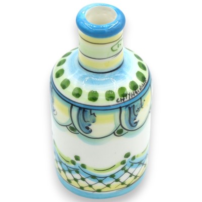 Caltagirone ceramic oil bottle, h 14 x Ø 7 cm approx. (1pc) decoration, colour and model random - 