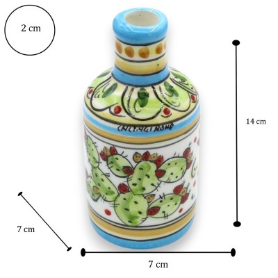 Mehrzweckflasche aus Caltagirone-Keramik, mit 2 Formoptionen (1 Stück), Dekoration und zufälliger Farbe - 