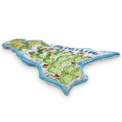 Siciliens hängande keramik Caltagirone, L 34 x 23 cm ca. (1st) Slät modell, slumpmässig dekoration och färg - 