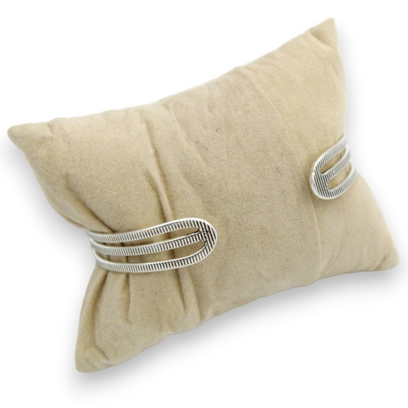 Pulsera Artesanal de Plata 925 Rígida y Ajustable L aprox. Modelo de triple banda - 