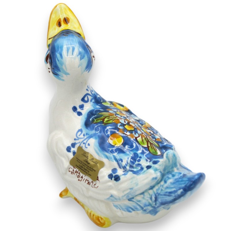 Patos independientes de cerámica Caltagirone, altura aprox. 13 x 20 cm. (1 pieza) varias decoraciones - 