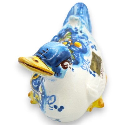 Patos independientes de cerámica Caltagirone, altura aprox. 13 x 20 cm. (1 pieza) varias decoraciones - 